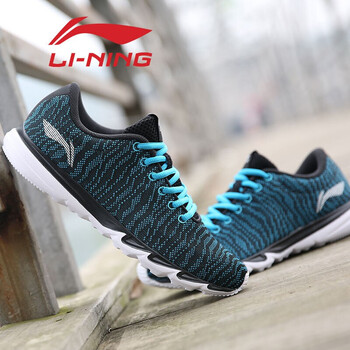 李寧（LI-NING）跑步鞋-4 新基礎(chǔ)黑/亮光藍(lán) 41