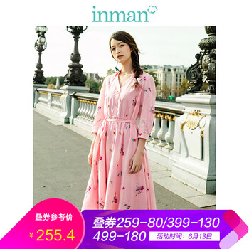 茵曼（INMAN） 動物 印花 連衣裙