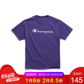 champion 短袖 男士T恤 PURPLE 紫色 