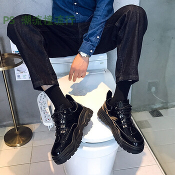 普戈斯（PUGESI）男士CB8801亮皮黑 41