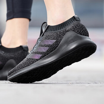 阿迪達(dá)斯（Adidas）跑步鞋BB6988碳黑+黑 