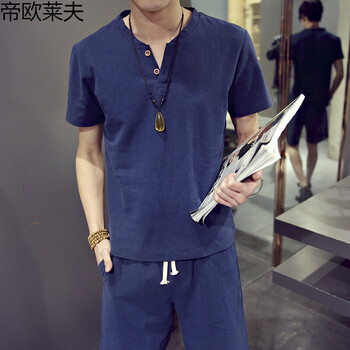 帝歐萊夫 短袖 男士T恤 藏青 XL，L，XXL，M，XXXL
