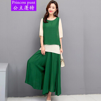 公主蓬特（Princess punt） 松緊腰 闊腳褲 女 長(zhǎng)褲 休閑褲