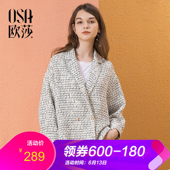 OSA 西裝領(lǐng) 長袖 女 短外套 