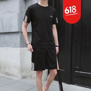 士格誠品（SXIGER） 短袖 男士T恤 黑衣黑褲 