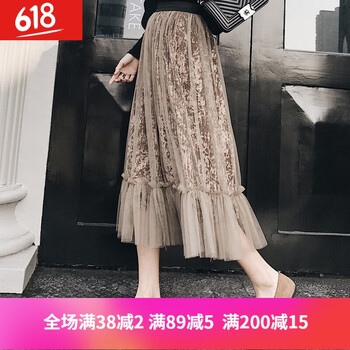 百褶裙冬棕色