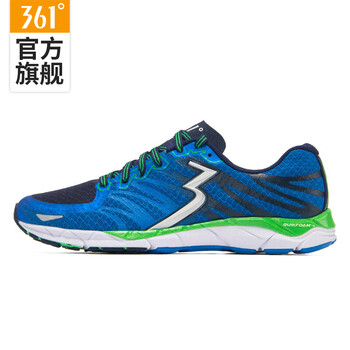 361度跑步鞋法督藍(lán)/綠色 39