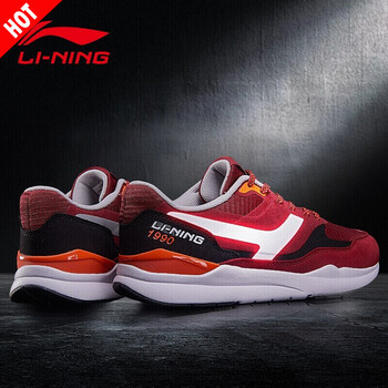 李寧（LI-NING）跑步鞋GCM077濃酒紅/新基礎(chǔ)黑 