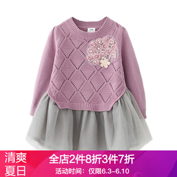 女童冬裝蕾絲裙