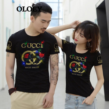 OLOEY 鉆飾 短袖 T恤 女 圓領(lǐng)