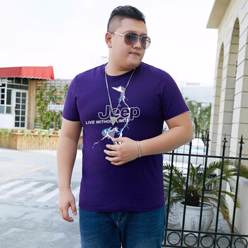 KLBZHE 短袖 男士T恤 閃電JP 紫色 