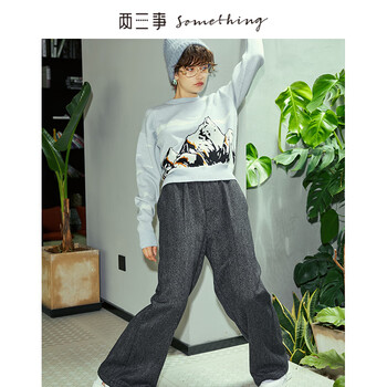 復(fù)古闊腿褲，微胖妹子的好幫手
