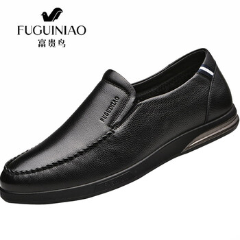 富貴鳥(niǎo)男士黑色 加絨皮鞋 38