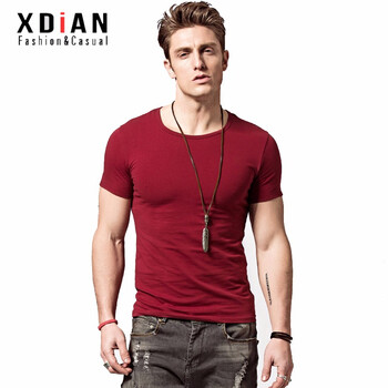 續(xù)點(diǎn)（XDIAN） 短袖 男士T恤 棗紅圓領(lǐng) 