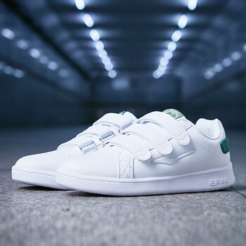 鴻星爾克（ERKE）板鞋正白/深青綠 35，36，37，38，39，40