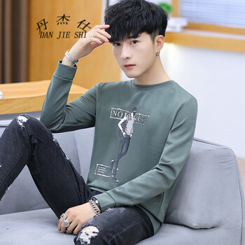 丹杰仕（DANJIESHI） 長袖 男士T恤 軍綠色 XL，L，XXL，M，XXXL