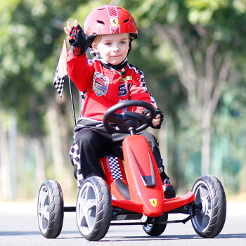 智乐堡 CHILOKBO 法拉利卡丁车儿童自行车脚踏车运动健身赛车小孩单车四轮玩具车子8931红色