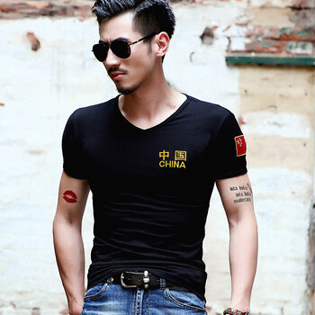 其他品牌 短袖 男士T恤 編號(hào)22：中國(guó)V領(lǐng)款 