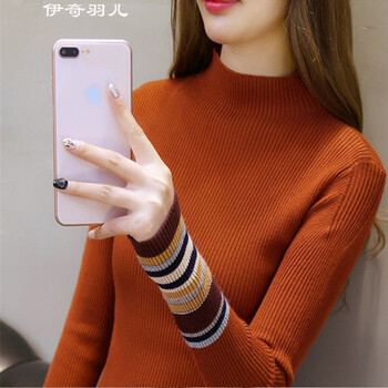 糖果撞色毛衣