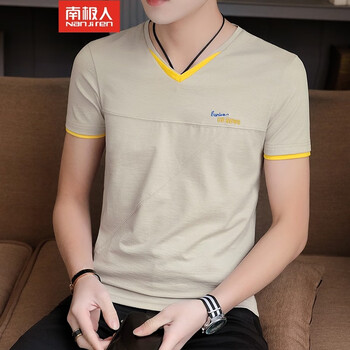 南極人（Nanjiren） 短袖 男士T恤 N88015米色 XL，L，XXL，M，XXXL