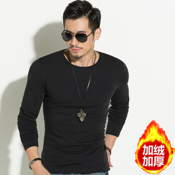 天琊 長(zhǎng)袖 男士T恤 黑色 