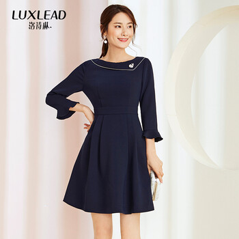 洛詩琳（LUXLEAD） 純色 拉鏈，金屬裝飾 連衣裙