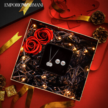 阿玛尼（EmporioArmani） 女士项链 圣诞礼物 送女友礼物 新年礼物 首饰套装 项链耳钉套装 银色 均码