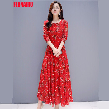 FEBNAIRO 碎花 3D，印花 連衣裙