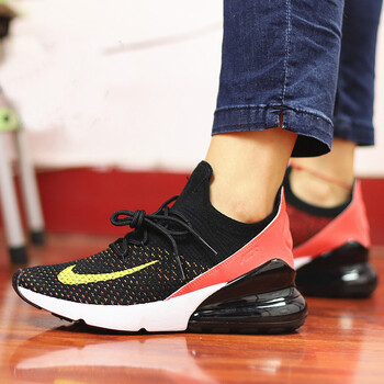 耐克（NIKE）跑步鞋AH6803-003運動黑橘 35.5