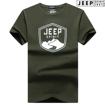 Jeep 短袖 男士T恤 818-8軍綠色 