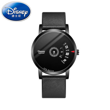 迪士尼（Disney）手表男学生韩版简约时尚无指针防水青少年石英表个性创意概念手表 823皮带-简约款