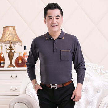 凡迪時(shí)尚（FANDISS） 長袖 男士T恤 灰色加絨 