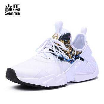 森馬（Senma）跑步鞋白色男 