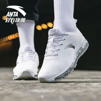 安踏（ANTA）跑步鞋安踏白/白灰/銀色-3 37.5