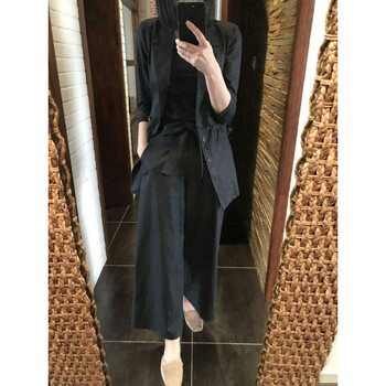 修身高腰闊腿褲，塑造都市女神范