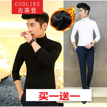 古萊登（GODLIKE） 長袖 男士T恤 加絨高領 黑送 加絨高領 白 XL，L，XXL，M