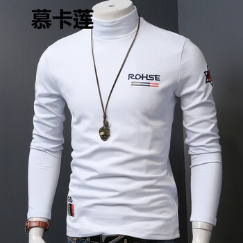 慕卡蓮（MUKALIAN） 長(zhǎng)袖 男士T恤 白色 S