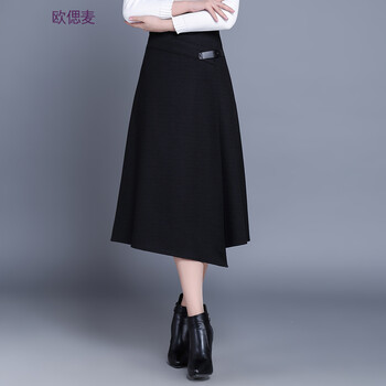 不規(guī)則毛呢長裙