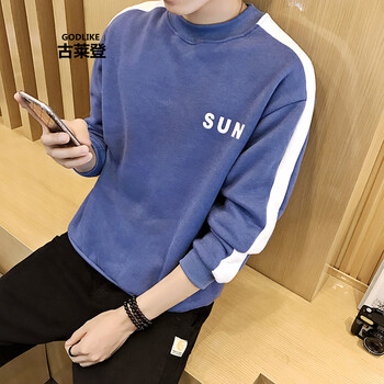 古萊登（GODLIKE） 長袖 男士T恤 藍色A088-W17142 XL，L，XXL，XXXL，M