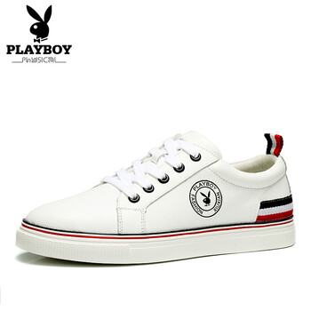 花花公子（PLAYBOY）男士低幫白色 40