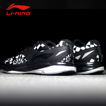 李寧（LI-NING）跑步鞋黑/白-3 42