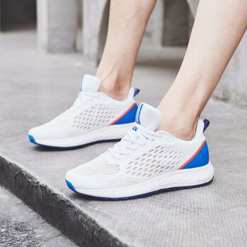 361°跑步鞋黑影藍/螢光熱情珊瑚粉  