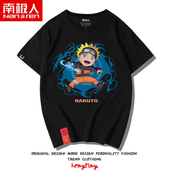 南極人（Nanjiren） 短袖 男士T恤 黑/漩渦鳴人 
