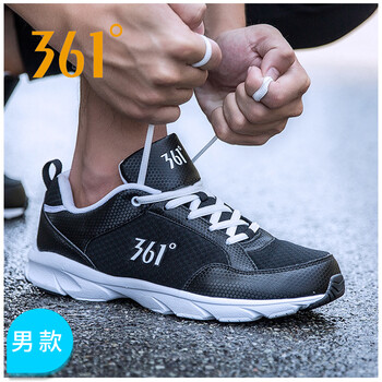 361°跑步鞋黑色/度白361 44，35，36，37，38，39，40，41，42，43
