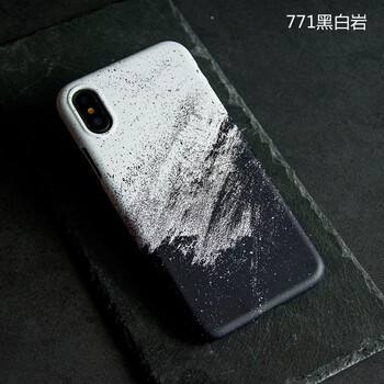防摔黑白磨砂殼