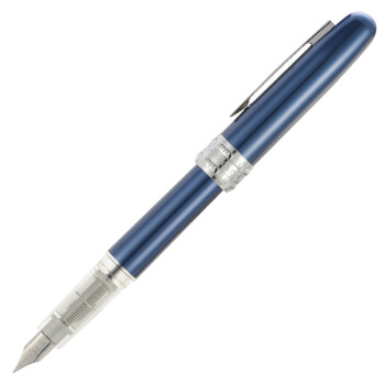 白金(Platinum)彩色铝合金钢笔/墨水笔0.3MM铱金笔尖 蓝黑色PGB-1000