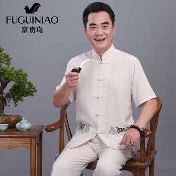 富貴鳥（FUGUINIAO） 短袖 男士T恤 深灰色 