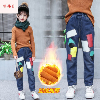 大童牛仔棉褲女