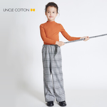 兒童黑白格子褲