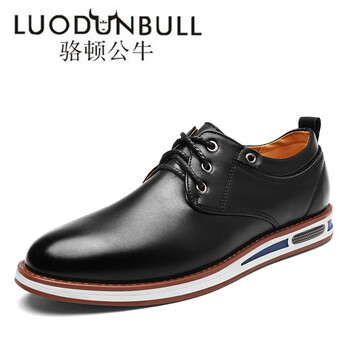駱頓公牛（LUODUNBULL）男士黑色-四季單鞋 40